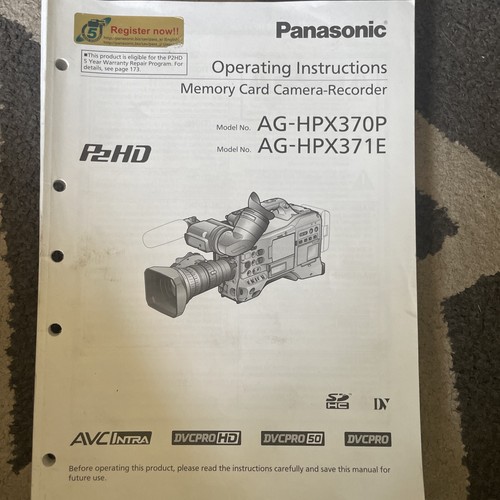 Panasonic hpx370p ag - panasonic,